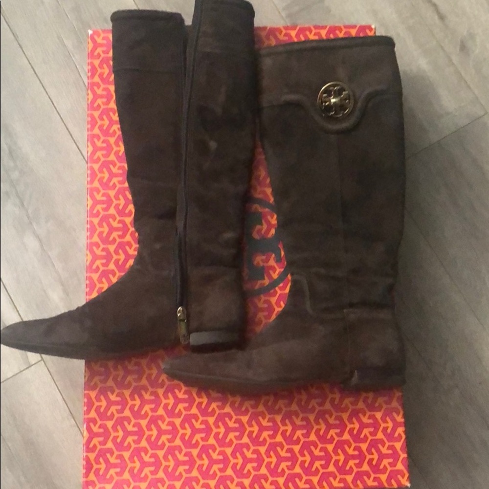 Tory Burch Softy Suede Boots - Picture 3 of 8